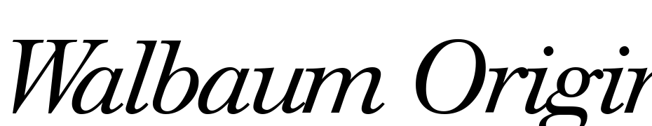 Walbaum Original Regular Italic Yazı tipi ücretsiz indir